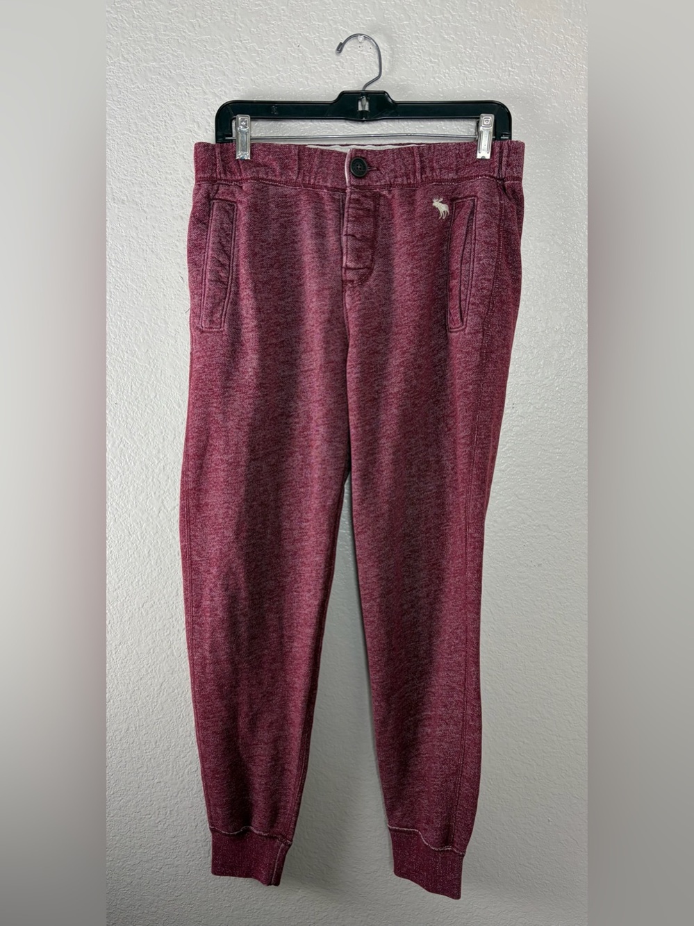 Abercrombie & Fitch Maroon Heather Joggers XS